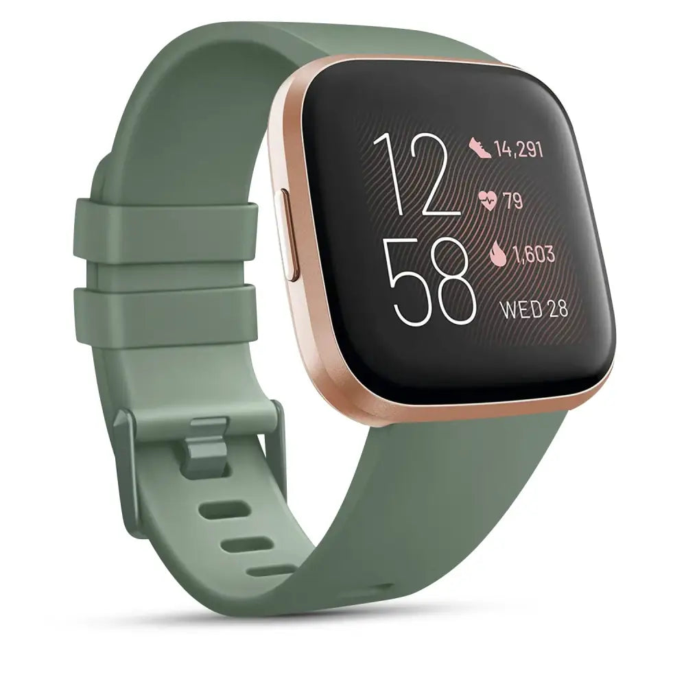 Soft Silicone Sport Band for the Fitbit Versa Lite (available in 26 colours) - Avocado Green / Large / Fitbit Versa