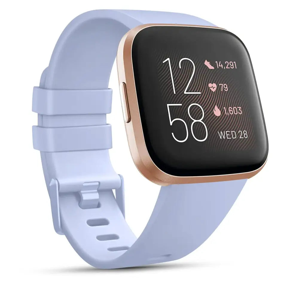Soft Silicone Sport Band for the Fitbit Versa SE (available in 26 colours) - Light Blue / Large / Fitbit Versa SE - TWS