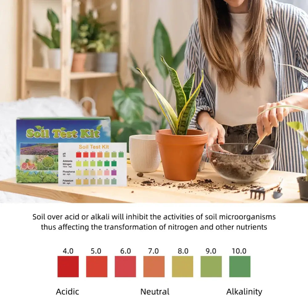 Soil Test Kit for pH NPK & Nutrients for Garden & Farm - HBC