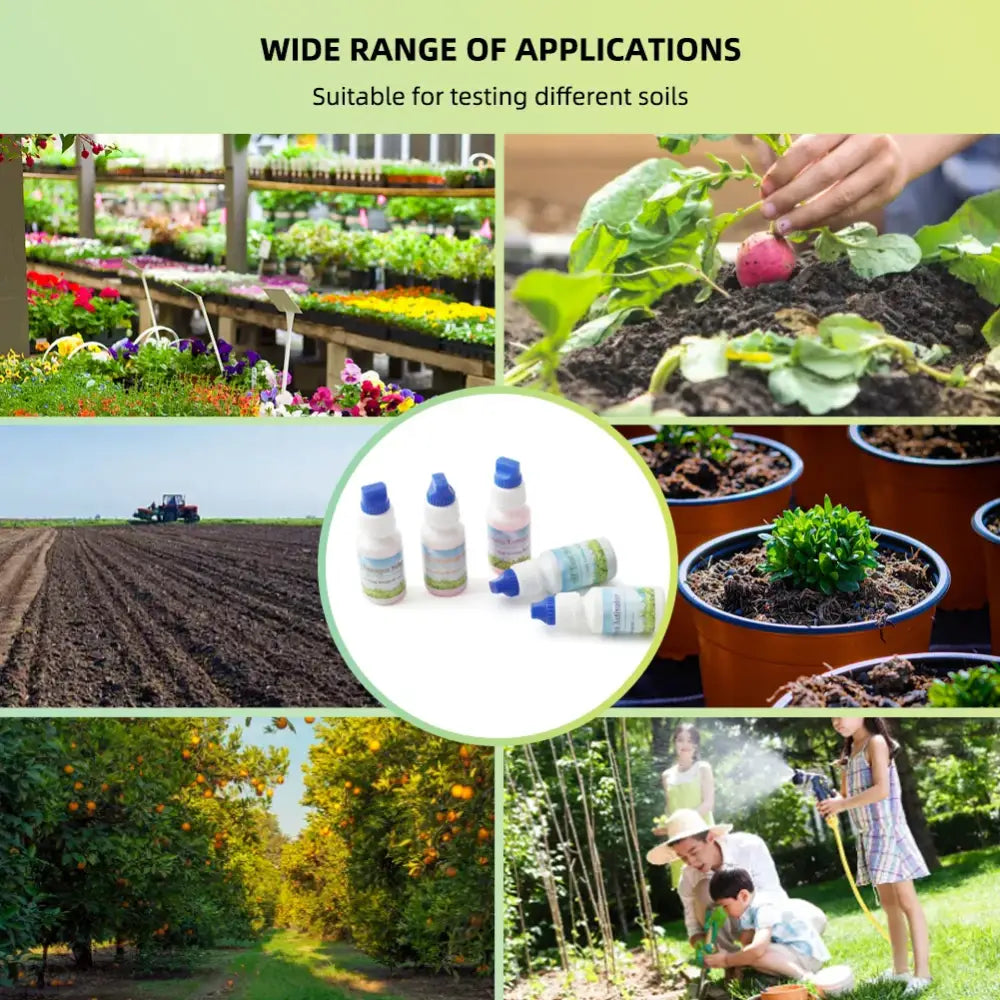 Soil Test Kit for pH NPK & Nutrients for Garden & Farm - HBC