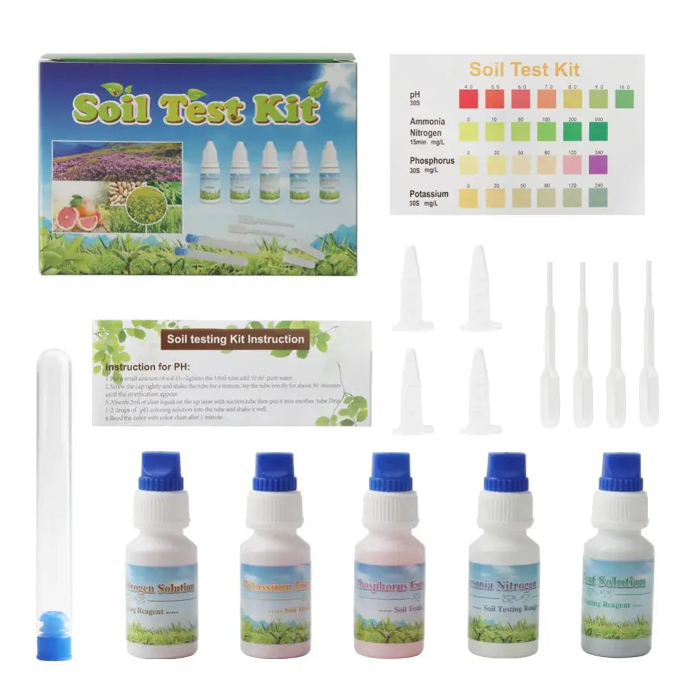 Soil Test Kit for pH NPK & Nutrients for Garden & Farm - THE01821 - HBC