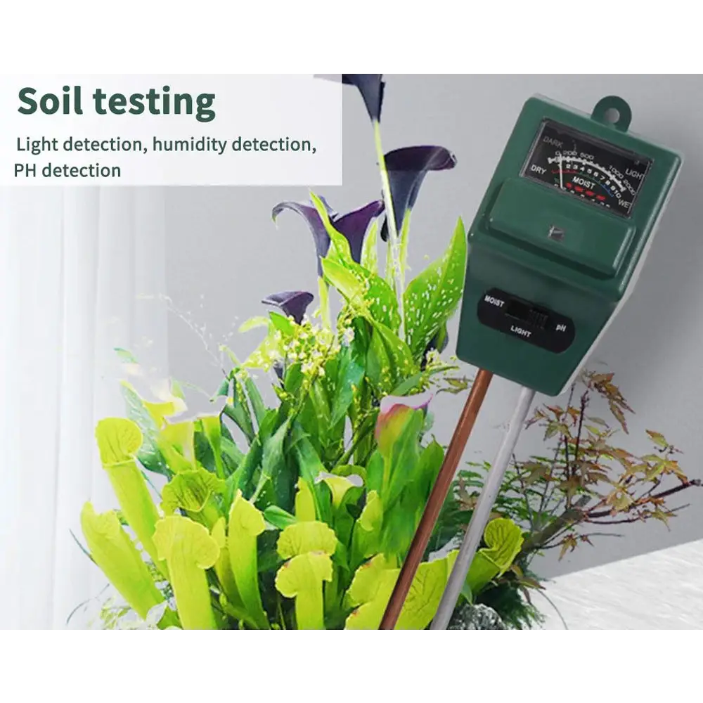 Soil Tester - pH Moisture Light Meter 3 in 1