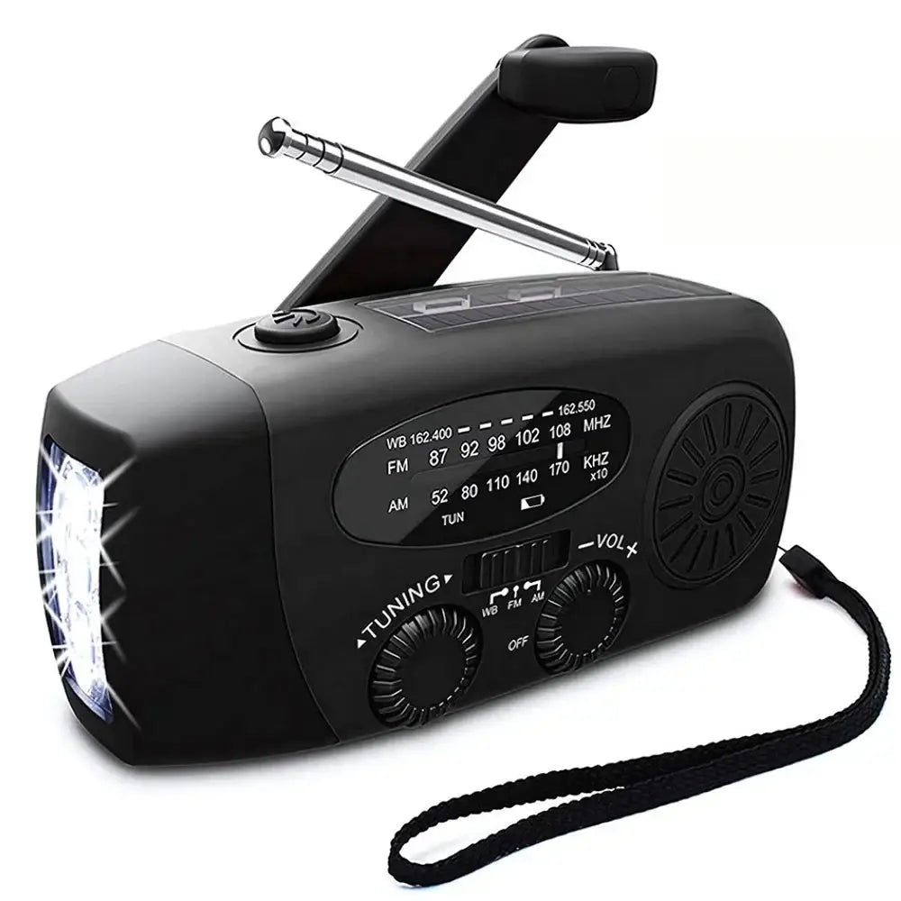 Solar Hand Crank Emergency Radio & Power Bank - SS