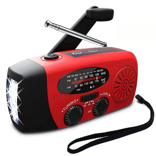 Solar Hand Crank Emergency Radio & Power Bank - SS