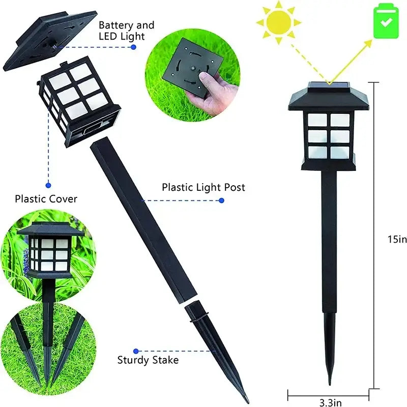 Solar LED Pathway Lights (2/4/6/8Pcs) - SS