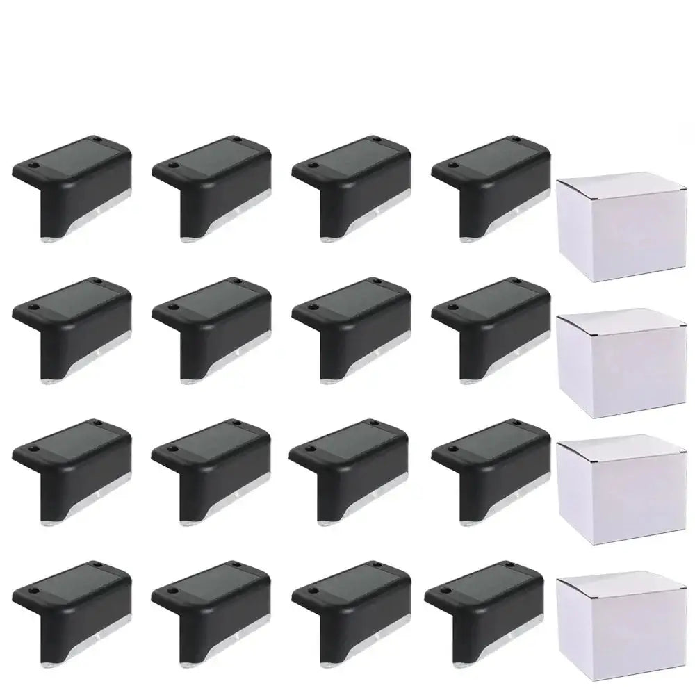 Solar LED Waterproof Outdoor Lights (4/8/16/32 Pack) - Black 16pcs / White Light - SS