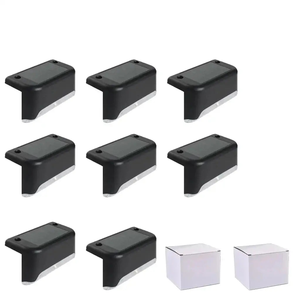 Solar LED Waterproof Outdoor Lights (4/8/16/32 Pack) - Black 8pcs / White Light - SS