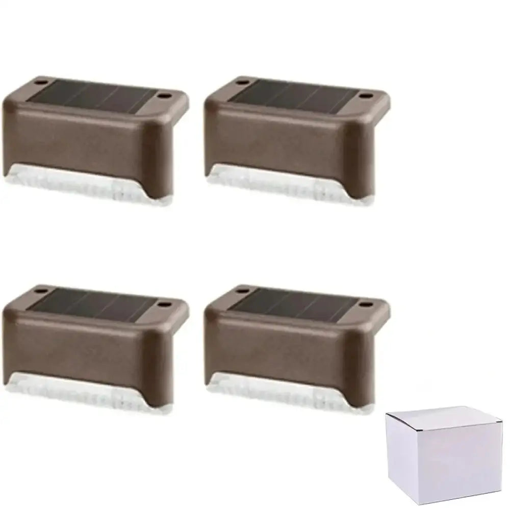 Solar LED Waterproof Outdoor Lights (4/8/16/32 Pack) - Brown 4pcs / White Light - SS