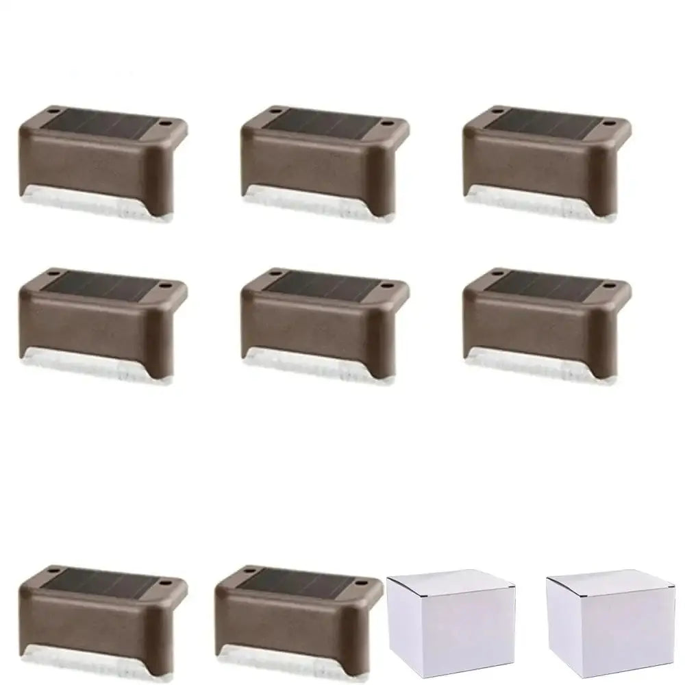 Solar LED Waterproof Outdoor Lights (4/8/16/32 Pack) - Brown 8pcs / White Light - SS