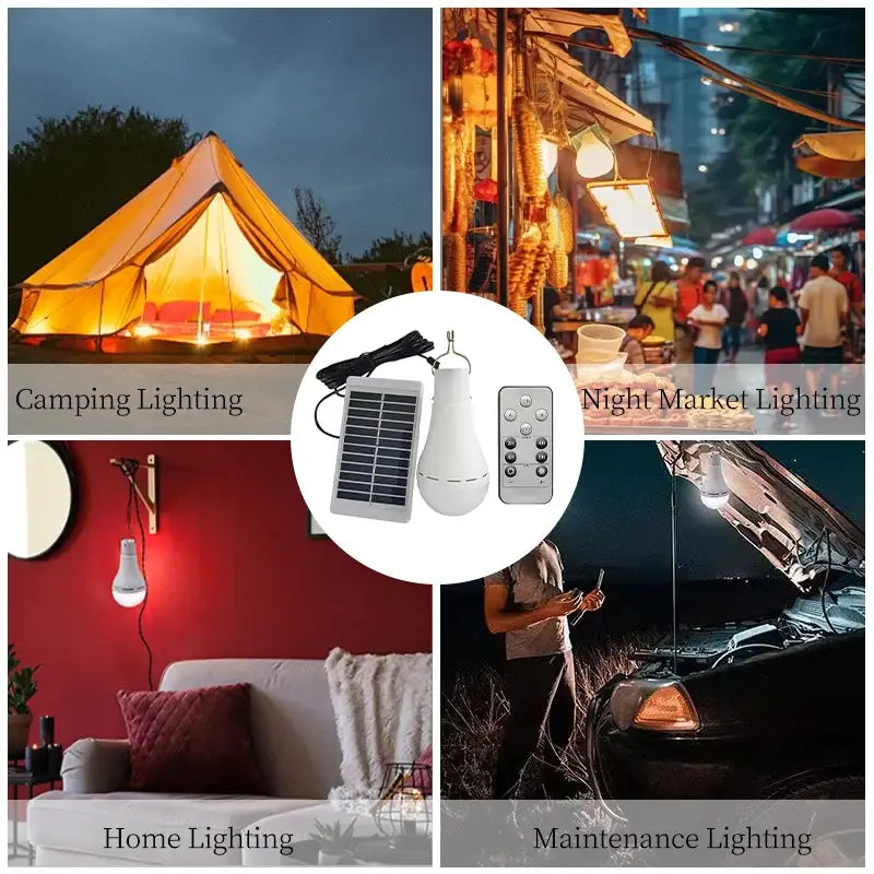 Solar Light Waterproof USB Charged Hanging Emergency Sunlight Powered Lamp Outdoor Camping Tent Lights Emergency Light
