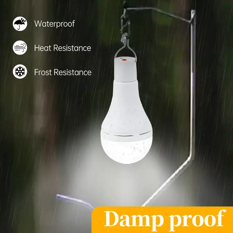 Solar Light Waterproof USB Charged Hanging Emergency Sunlight Powered Lamp Outdoor Camping Tent Lights Emergency Light