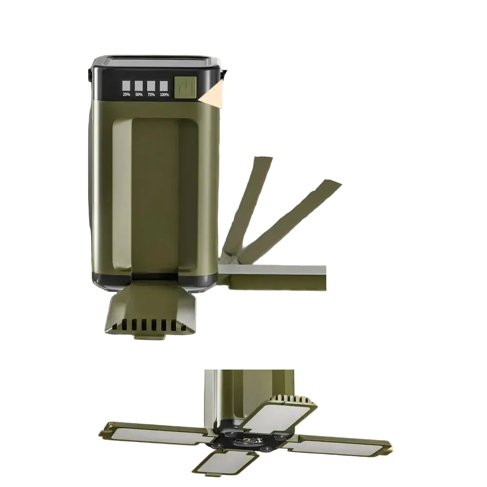 Solar Outdoor Portable Camping Light Solar Charging Foldable 2000mah Power Bank Intelligent Display Portable Hanging