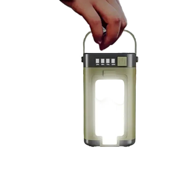 Solar Outdoor Portable Camping Light Solar Charging Foldable 2000mah Power Bank Intelligent Display Portable Hanging