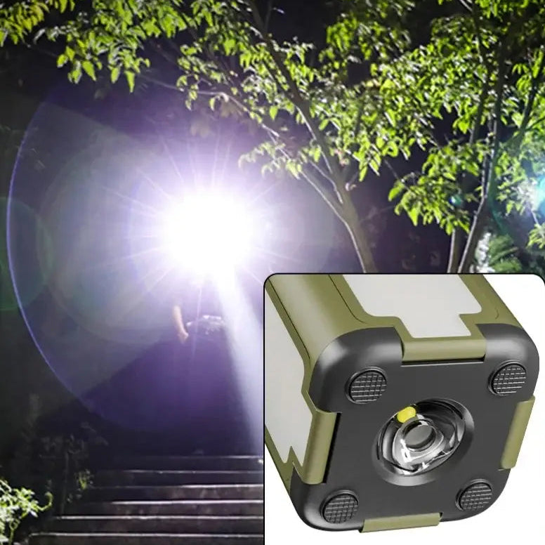 Solar Outdoor Portable Camping Light Solar Charging Foldable 2000mah Power Bank Intelligent Display Portable Hanging