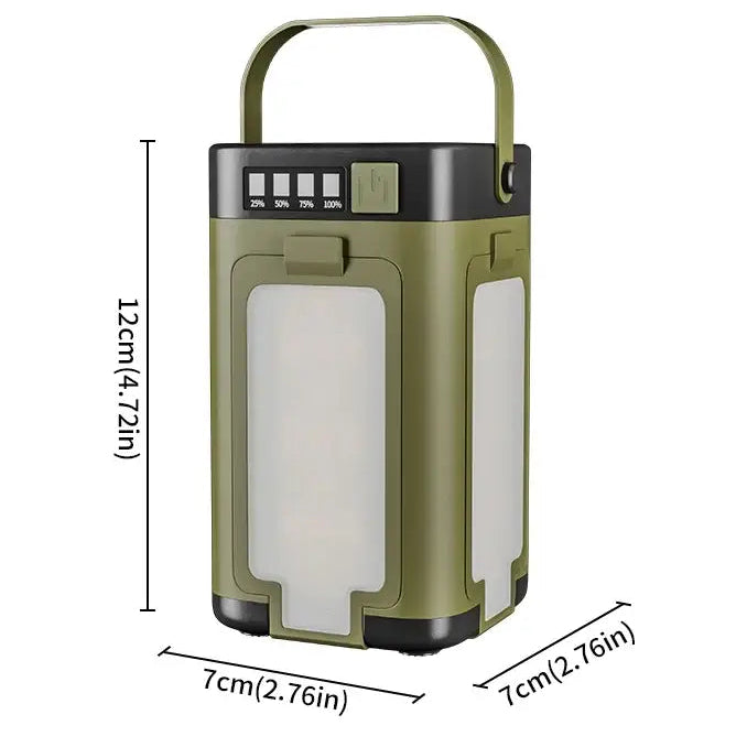 Solar Outdoor Portable Camping Light Solar Charging Foldable 2000mah Power Bank Intelligent Display Portable Hanging