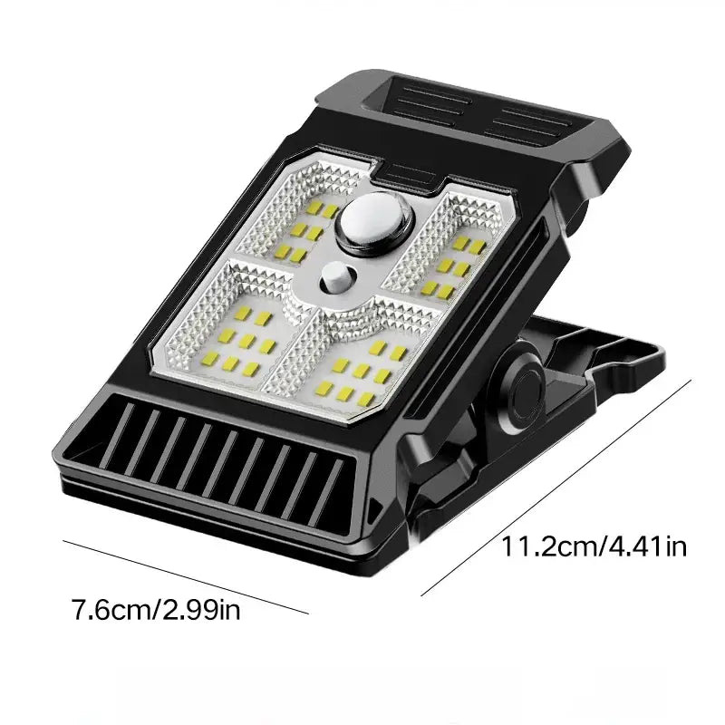 Solar Powered Courtyard Lamp Household Garden Lighting Human Body Sensing Multifunctional Outdoor Clip On Lawn Lamp