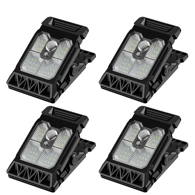 Solar Powered Courtyard Lamp Household Garden Lighting Human Body Sensing Multifunctional Outdoor Clip On Lawn Lamp