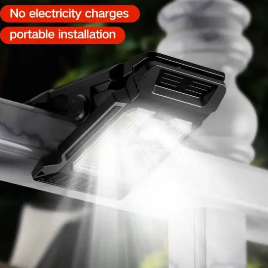 Solar Powered Courtyard Lamp Household Garden Lighting Human Body Sensing Multifunctional Outdoor Clip On Lawn Lamp