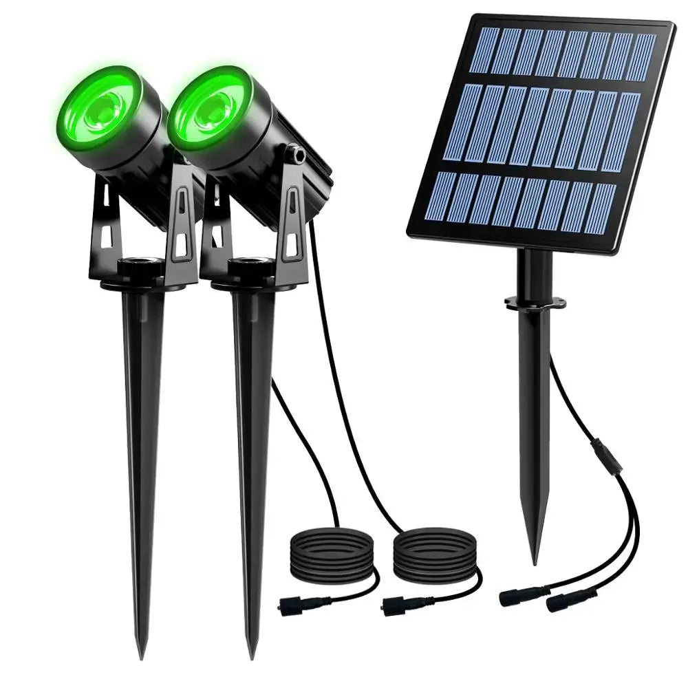 Solar Powered Spotlight IP65 Solar LED Light Outdoor Landscape Yard Garden Tree Separately Lamp Aluminum Anti Rust