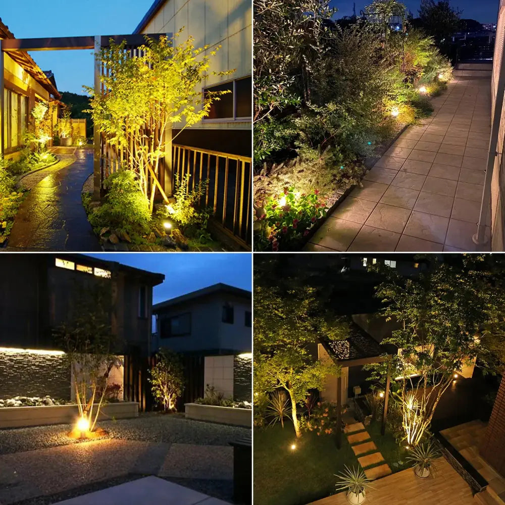Solar Powered Spotlight IP65 Solar LED Light Outdoor Landscape Yard Garden Tree Separately Lamp Aluminum Anti Rust