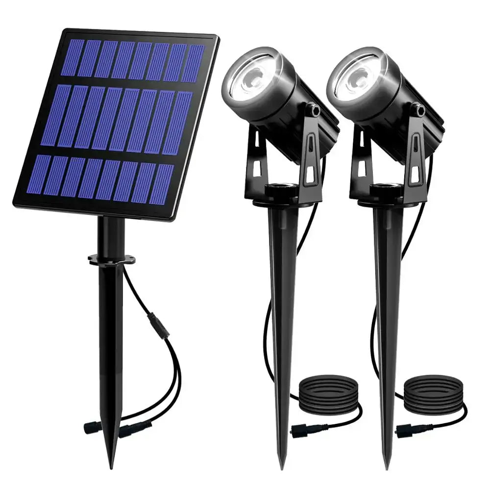 Solar Powered Spotlight IP65 Solar LED Light Outdoor Landscape Yard Garden Tree Separately Lamp Aluminum Anti Rust