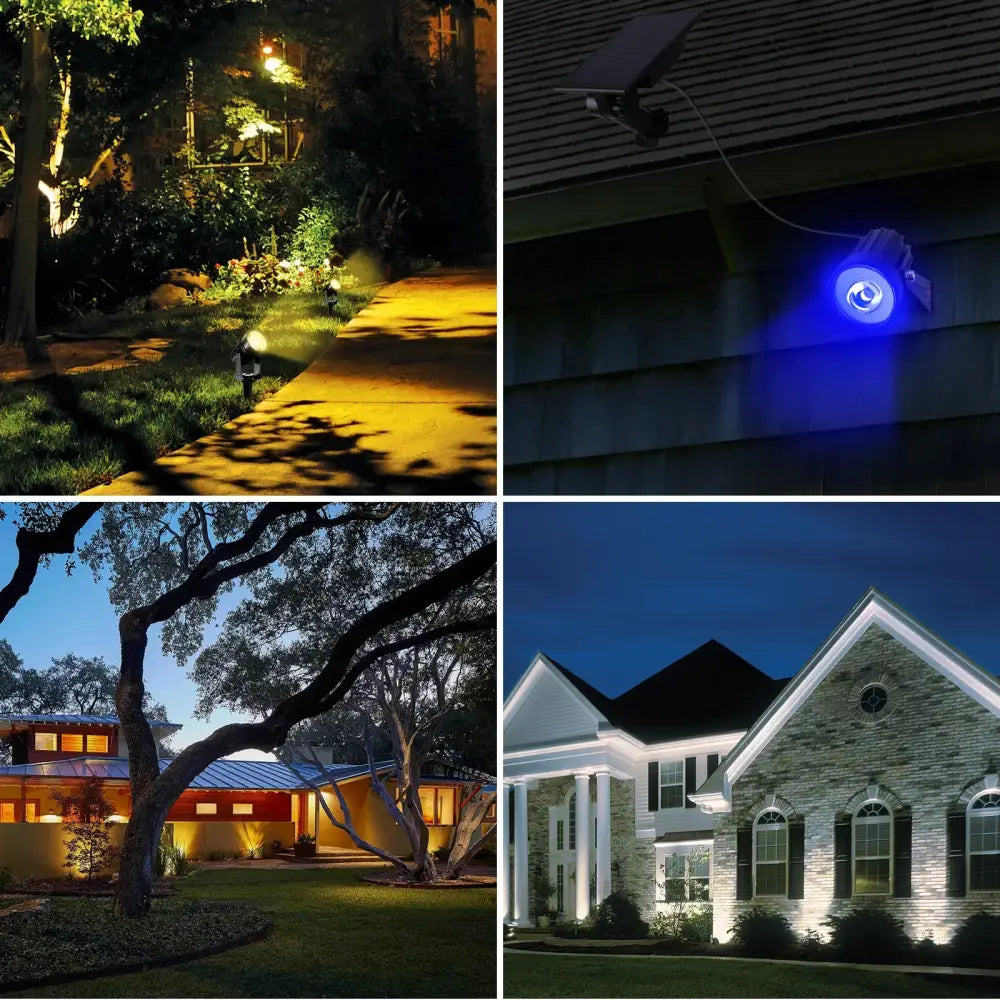Solar Powered Spotlight IP65 Solar LED Light Outdoor Landscape Yard Garden Tree Separately Lamp Aluminum Anti Rust
