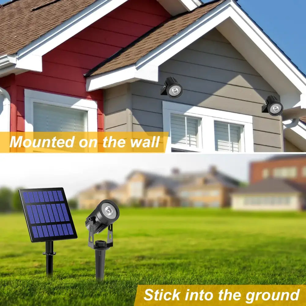 Solar Powered Spotlight IP65 Solar LED Light Outdoor Landscape Yard Garden Tree Separately Lamp Aluminum Anti Rust