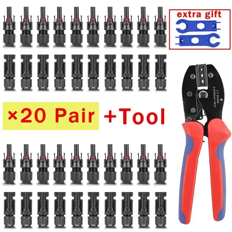 Solar PV Panel Crimping Tool Kit (AWG 14–10 2.5/4/6mm²) - C kit / Crimping Tool Kit - HBC