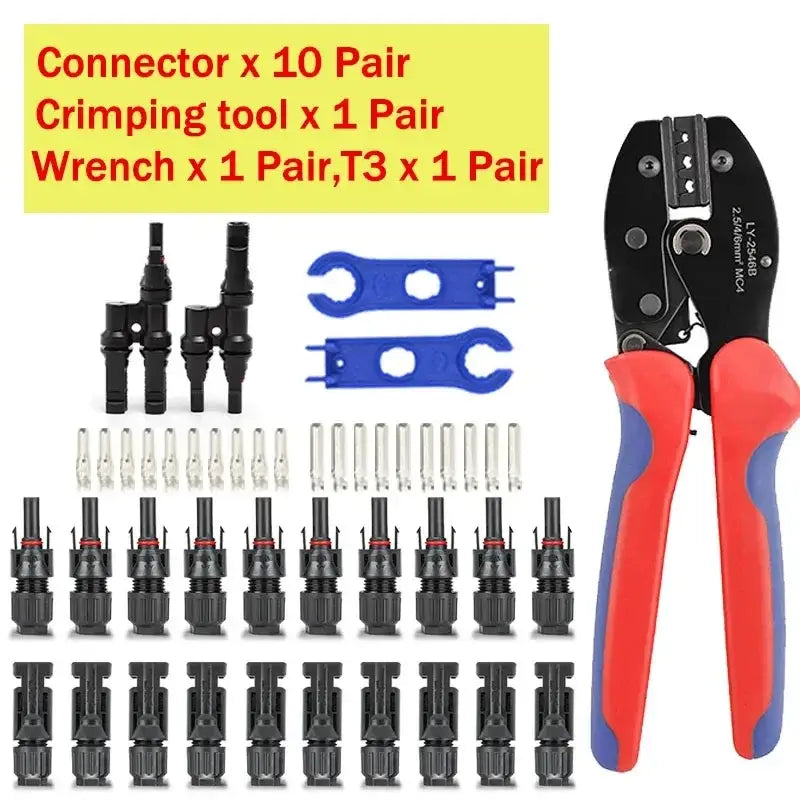 Solar PV Panel Crimping Tool Kit (AWG 14–10 2.5/4/6mm²) - D kit / Crimping Tool Kit - HBC