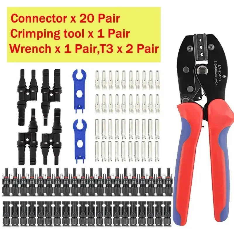 Solar PV Panel Crimping Tool Kit (AWG 14–10 2.5/4/6mm²) - E kit / Crimping Tool Kit - HBC