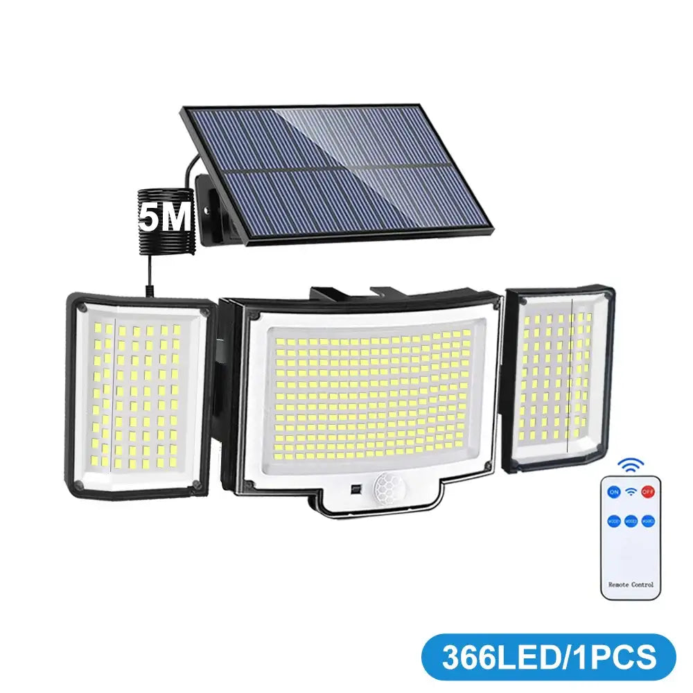 Solar Security Light – Motion Sensor (Waterproof) - 366LED 1PC - SS