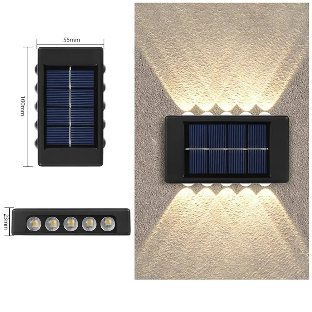Solar Wall Lamp (different colours available) - 10LED-Warm / 1PCS - SS