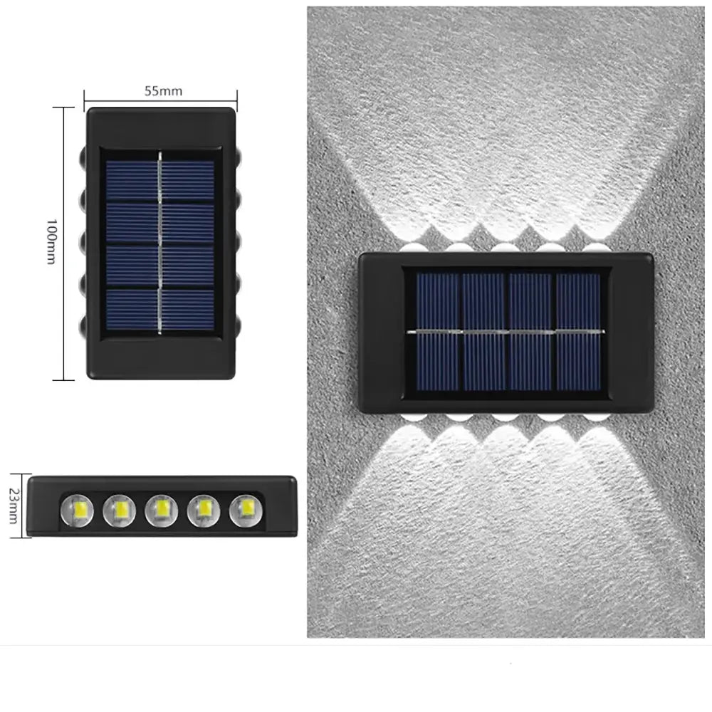 Solar Wall Lamp (different colours available) - 10LED-White / 1PCS - SS