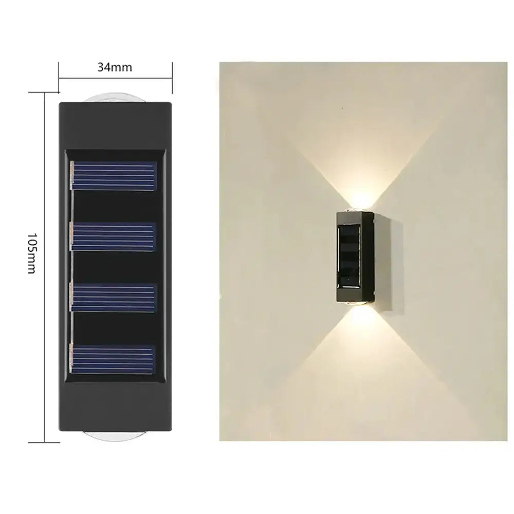 Solar Wall Lamp (different colours available) - 2LED-Warm / 1PCS - SS