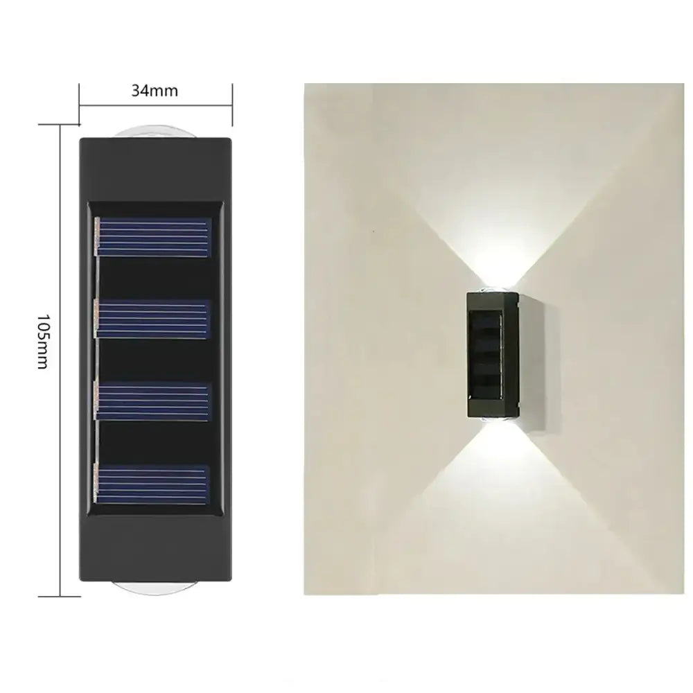Solar Wall Lamp (different colours available) - 2LED-White / 1PCS - SS