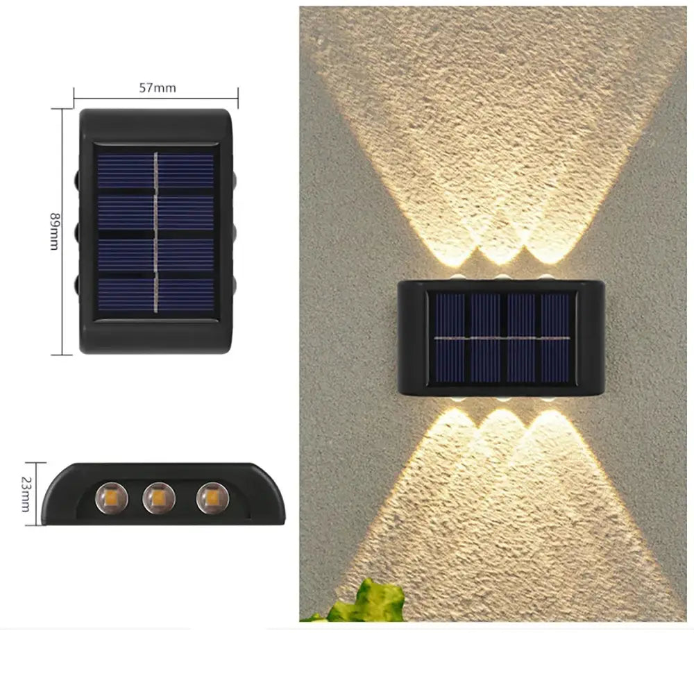 Solar Wall Lamp (different colours available) - 6LED-Warm / 1PCS - SS