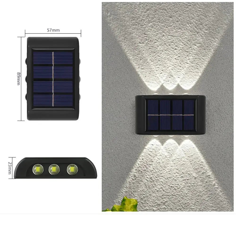 Solar Wall Lamp (different colours available) - 6LED-White / 1PCS - SS