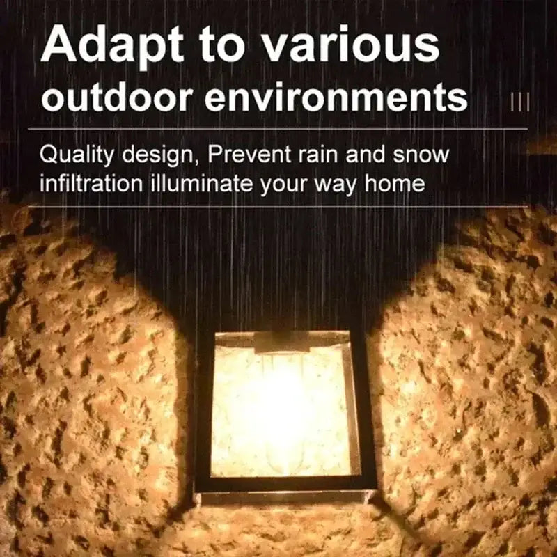 Solar Waterproof Outdoor LED Wall Light with Motion Sensor - SS