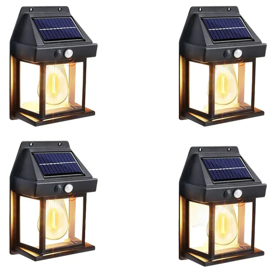 Solar Waterproof Outdoor LED Wall Light with Motion Sensor - SS