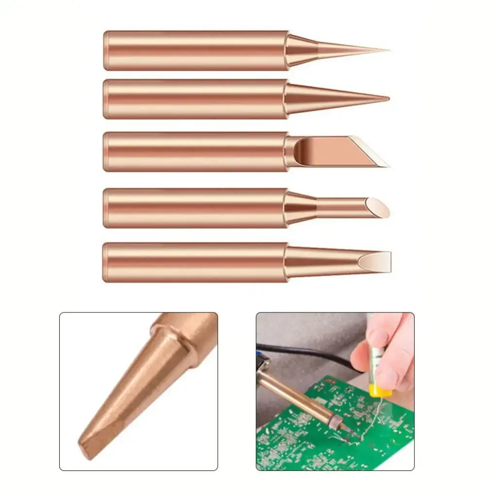 Soldering Iron Copper Tip Set - 900M (5pcs) - 5pcs - HBC