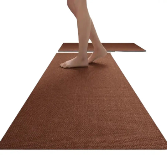 Solid Color Kitchen Mat – Non-Slip & Absorbent (4 colours available) - Brown / 45x60cm - SS