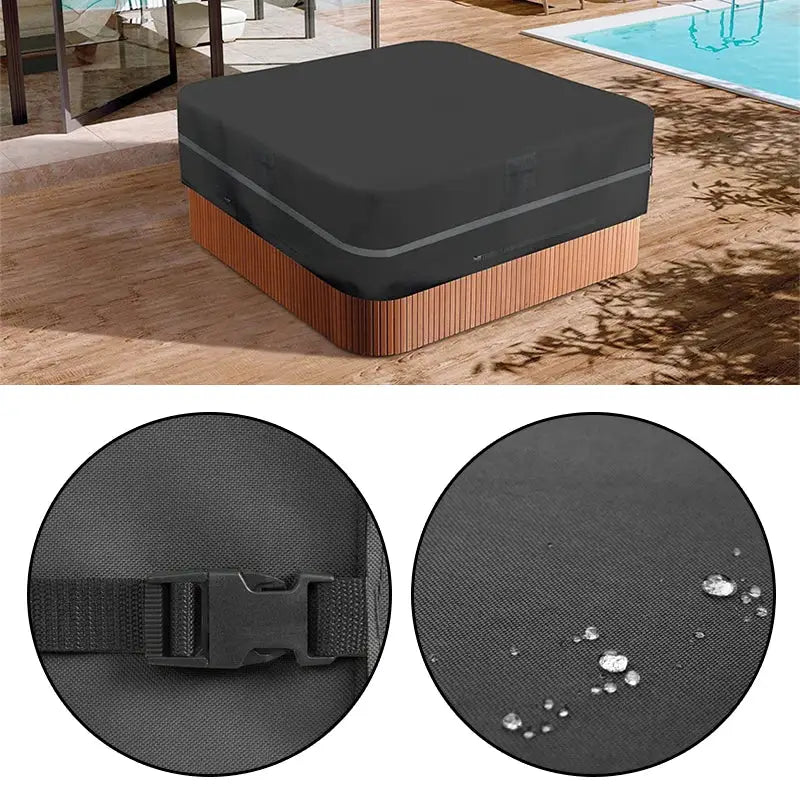 SPA Hot Tub Dust Cover – Square Outdoor Pool & Jacuzzi Cover (different sizes available) - SS