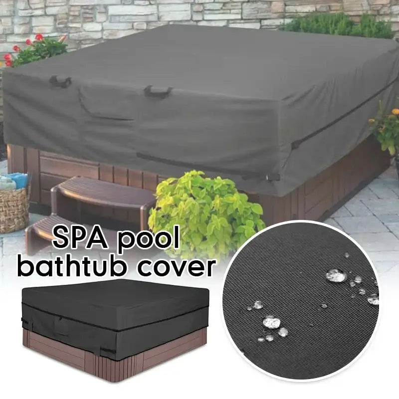 SPA Hot Tub Dust Cover – Square Outdoor Pool & Jacuzzi Cover (different sizes available) - SS