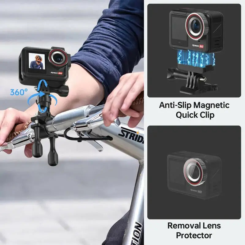 Speed 60 Waterproof Underwater Camera - 4K 60FPS Action Camera with 2.35-Inch Touch Screen EIS Stabilization HDR 8X