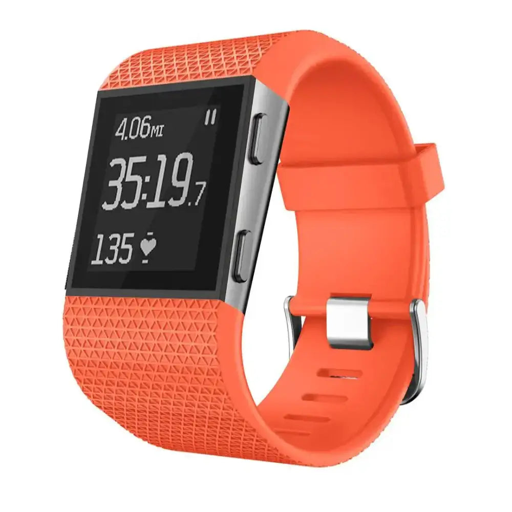 Sport Silicone Replacement Band for the Fitbit Surge Series (available in 8 colours) - Orange / Fitbit Surge - TWS