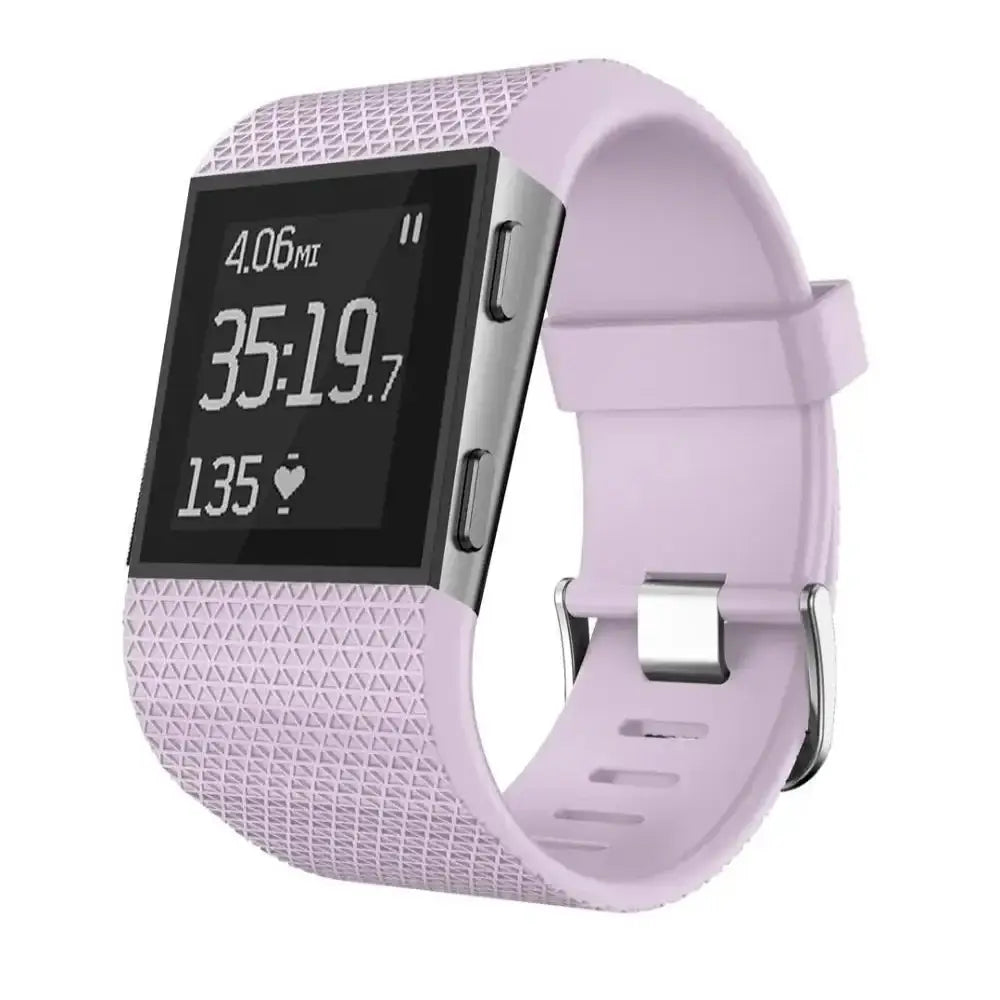 Sport Silicone Replacement Band for the Fitbit Surge Series (available in 8 colours) - Light Purple / Fitbit Surge - TWS