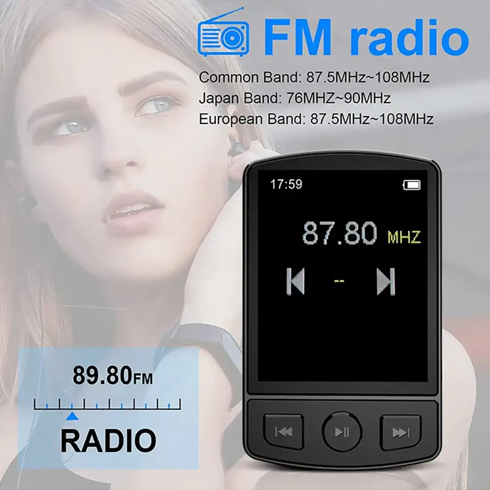 Sports Clip MP3 Player with Recording - Black / MP3 Player - SS
