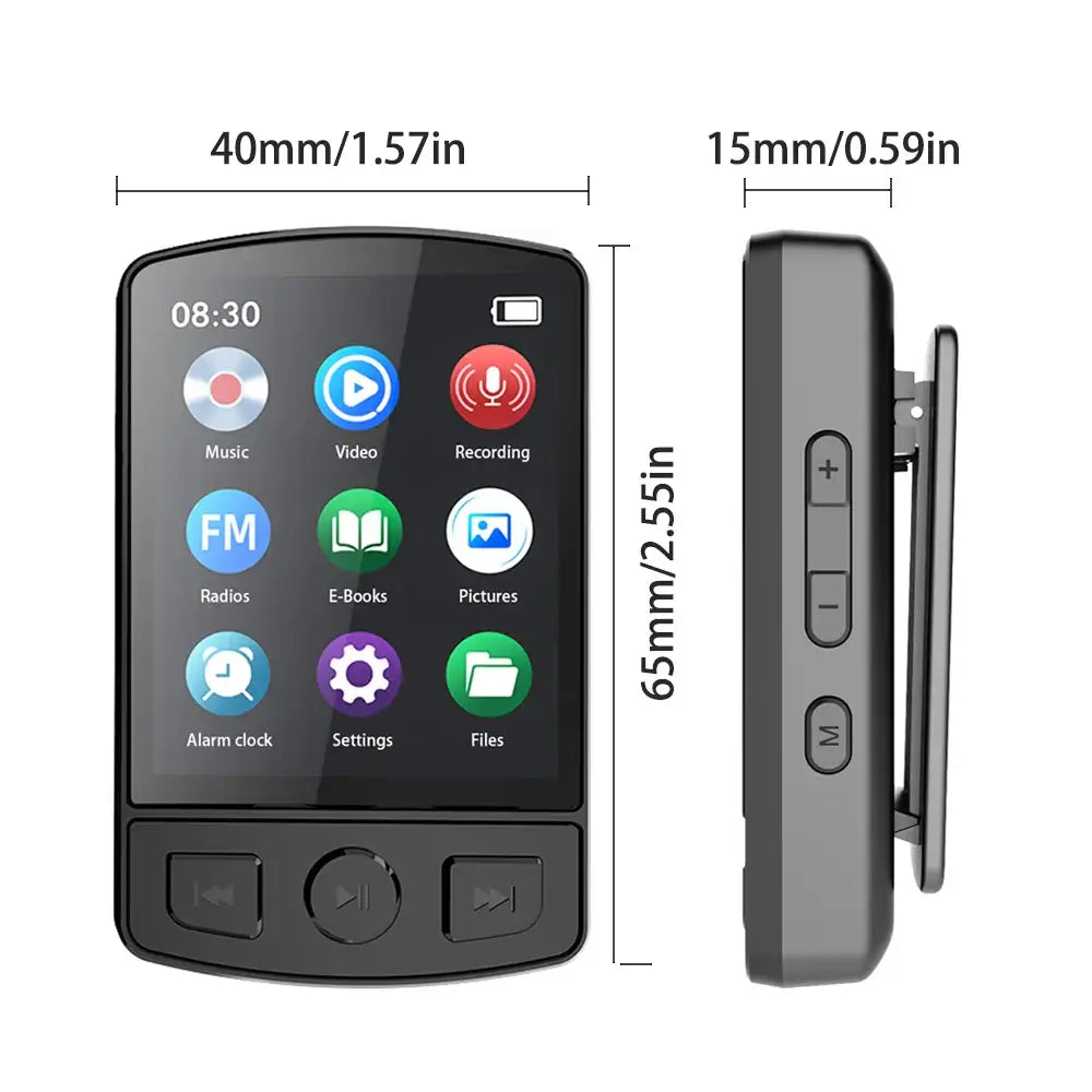 Sports Clip MP3 Player with Recording - Black / MP3 Player - SS