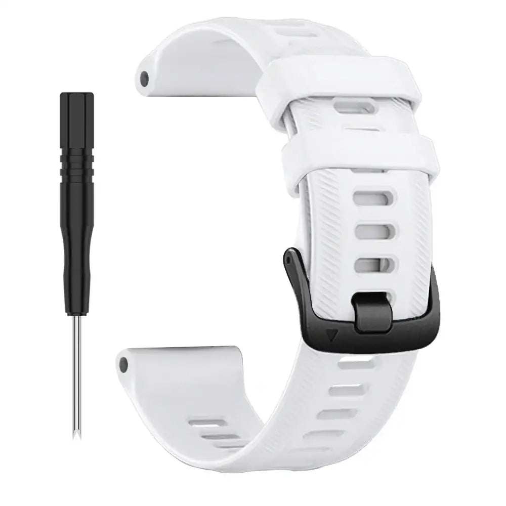 Sports Silicone Strap for the Garmin Forerunner Series - 22mm (10 different colours available) - White / Forerunner 970
