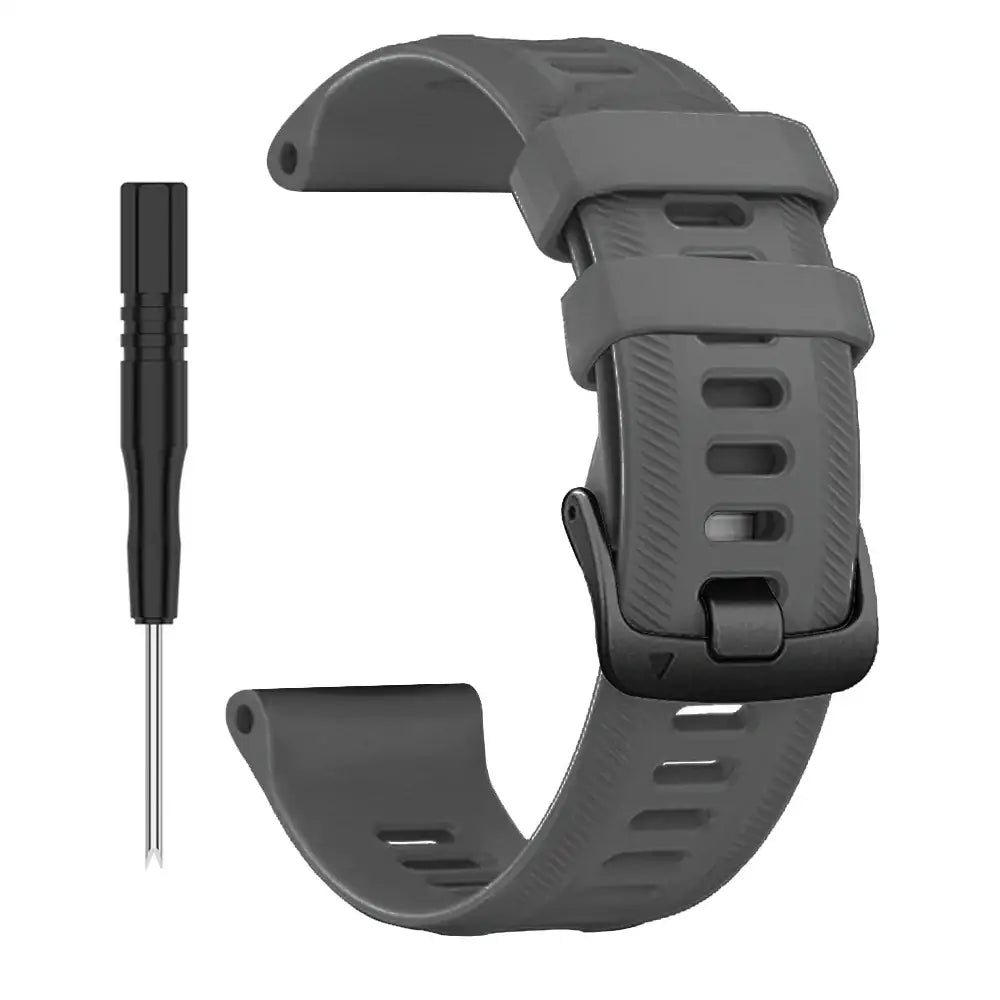Sports Silicone Strap for the Garmin Forerunner Series - 22mm (10 different colours available) - Dark Grey / Forerunner